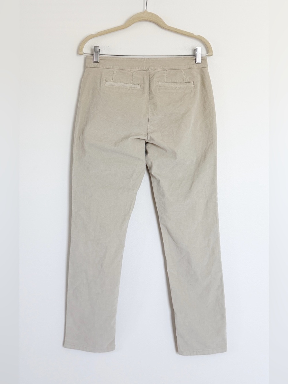 J Jill Straight Leg Corduroy Pants Flat Front Pockets Ecru Size 2P NWT - Picture 2 of 2